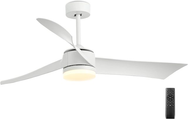 ARLIME 52 Inch Ceiling Fan with Light, Indoor Outdoor LED Ceiling Fan w/Remote Control, 6-Level Adjustable Speed