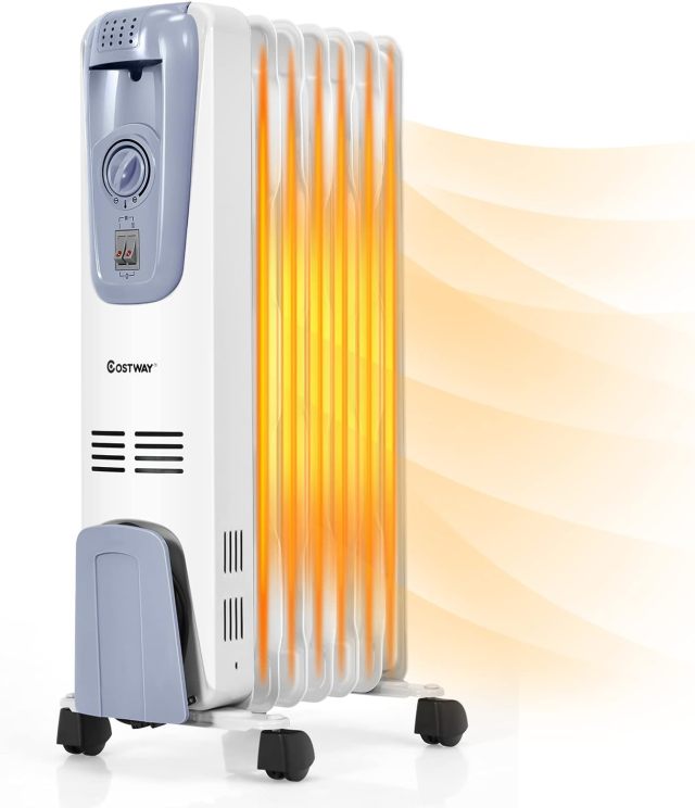 ARLIME Oil Filled Radiator Heater, 1500W Portable Space Heater with Adjustable Thermostat, 3 Heat Setting