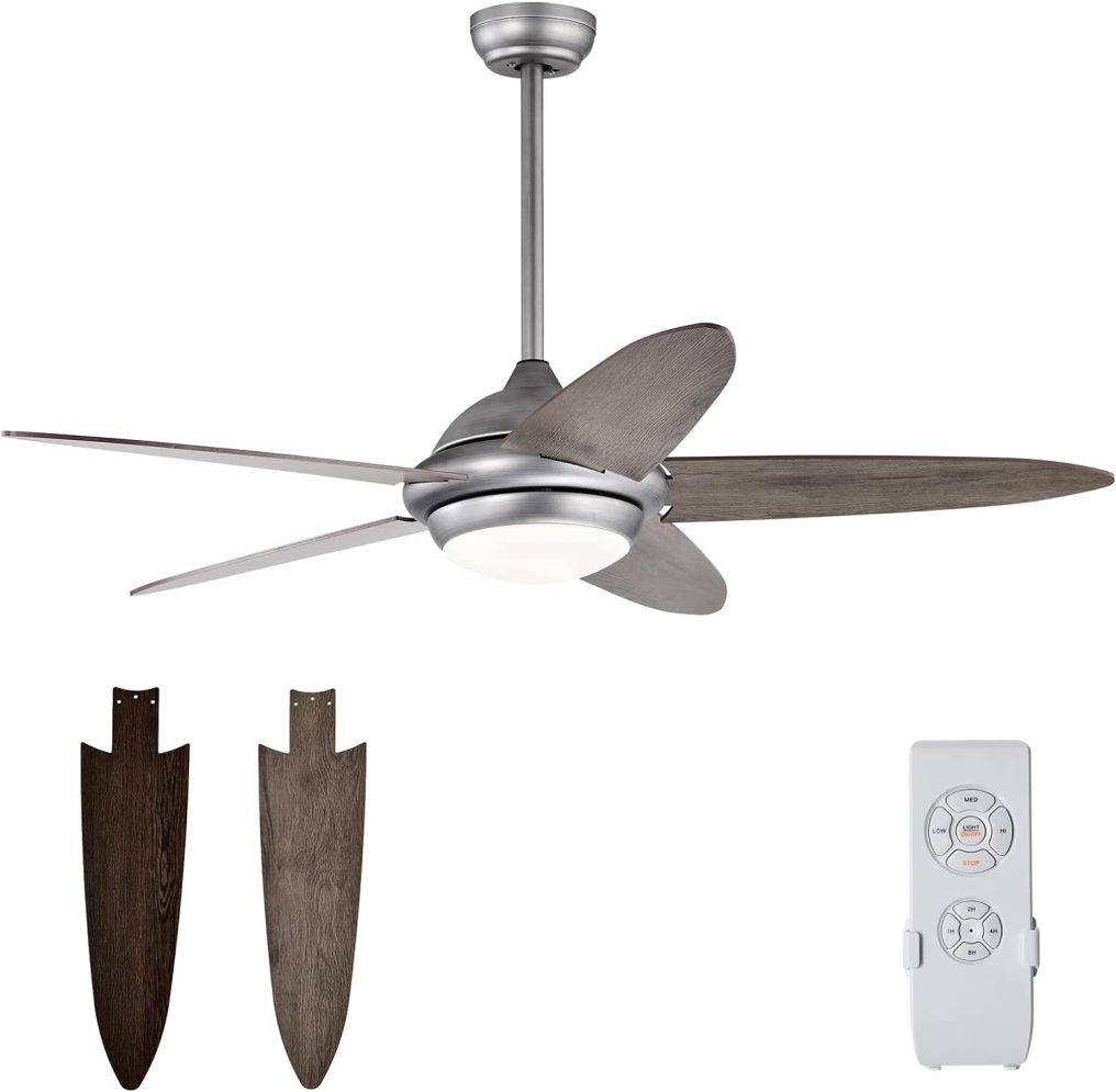 ARLIME 52 Inch Ceiling Fan with Lights, Indoor Modern LED Ceiling Fan, Remote Control