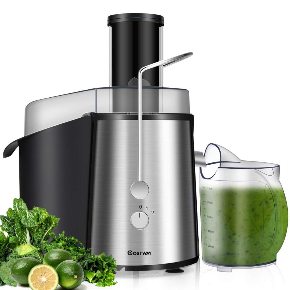 ARLIME Juice Extractor, 75MM Wide Mouth Stainless Steel Juicer Machines, 2-Speed Setting