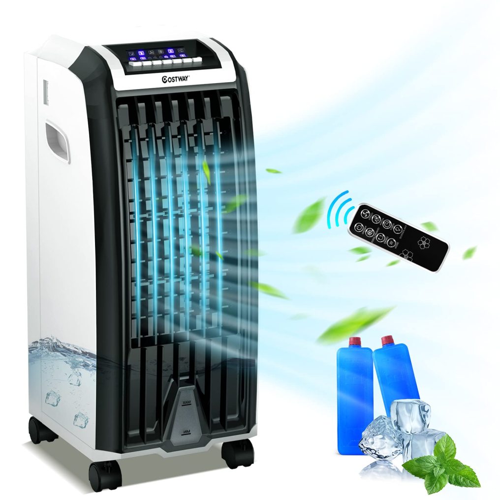 ARLIME Evaporative Air Cooler with Remote Control, 3 Modes & Speeds, 7.5H Timer