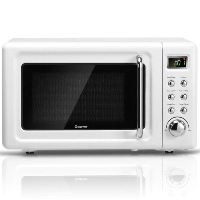 ARLIME 0.7Cu.ft 700W Countertop Microwave with 5 Micro Power Defrost & Auto Cooking Function, LED Display