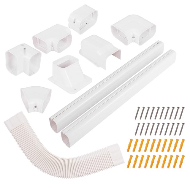ARLIME 4" Mini Split Line Set Cover, PVC Decorative Paintable Line Set Cover Kit