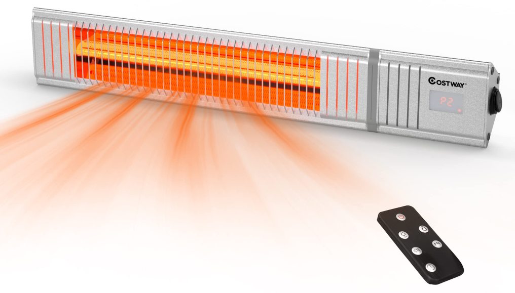 ARLIME Electric Patio Heater, Wall-Mounted Infrared Patio Heater, 1500W Infrared Heater