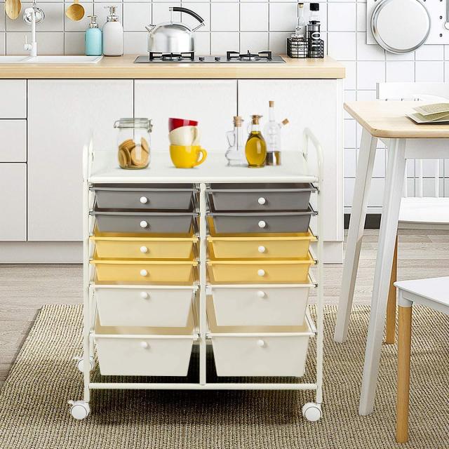 ARLIME 12-Drawer Rolling Storage Cart, 12 Drawer Organizer Trolley