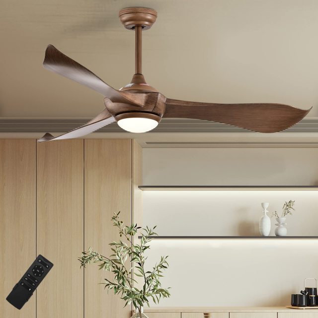 ARLIME 52 Inch Ceiling Fan Outdoor, Propeller Ceiling Fan with LED Light & Remote Control