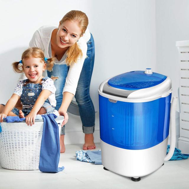 Portable Mini Washing Machine with Spin Dryer, Washing Capacity 5.5lbs, Electric Compact Machines Durable Design Energy Saving