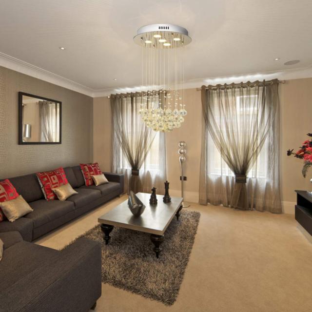 ARLIME Modern K9 Crystal Raindrop Chandelier