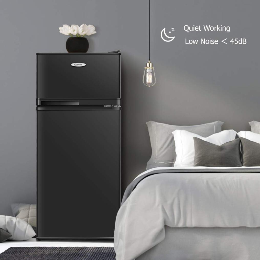 ARLIME Compact Refrigerator, 3.4 Cu. Ft. Classic Fridge with Freezer and Shelves