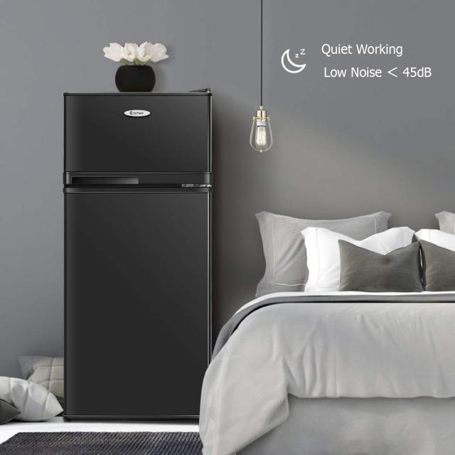 ARLIME Compact Refrigerator, 3.4 Cu. Ft. Classic Fridge with Adjustable Removable Glass Shelves
