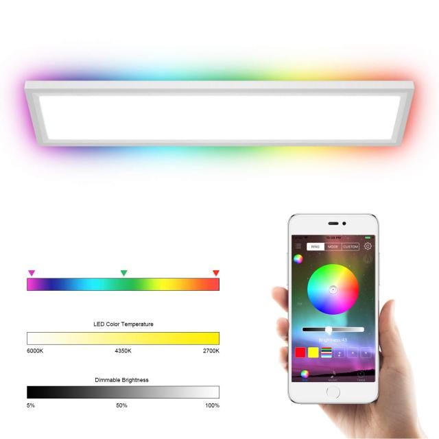 ARLIME  LED Ceiling Light, RGB Close to Ceiling Lamp by Remote Control