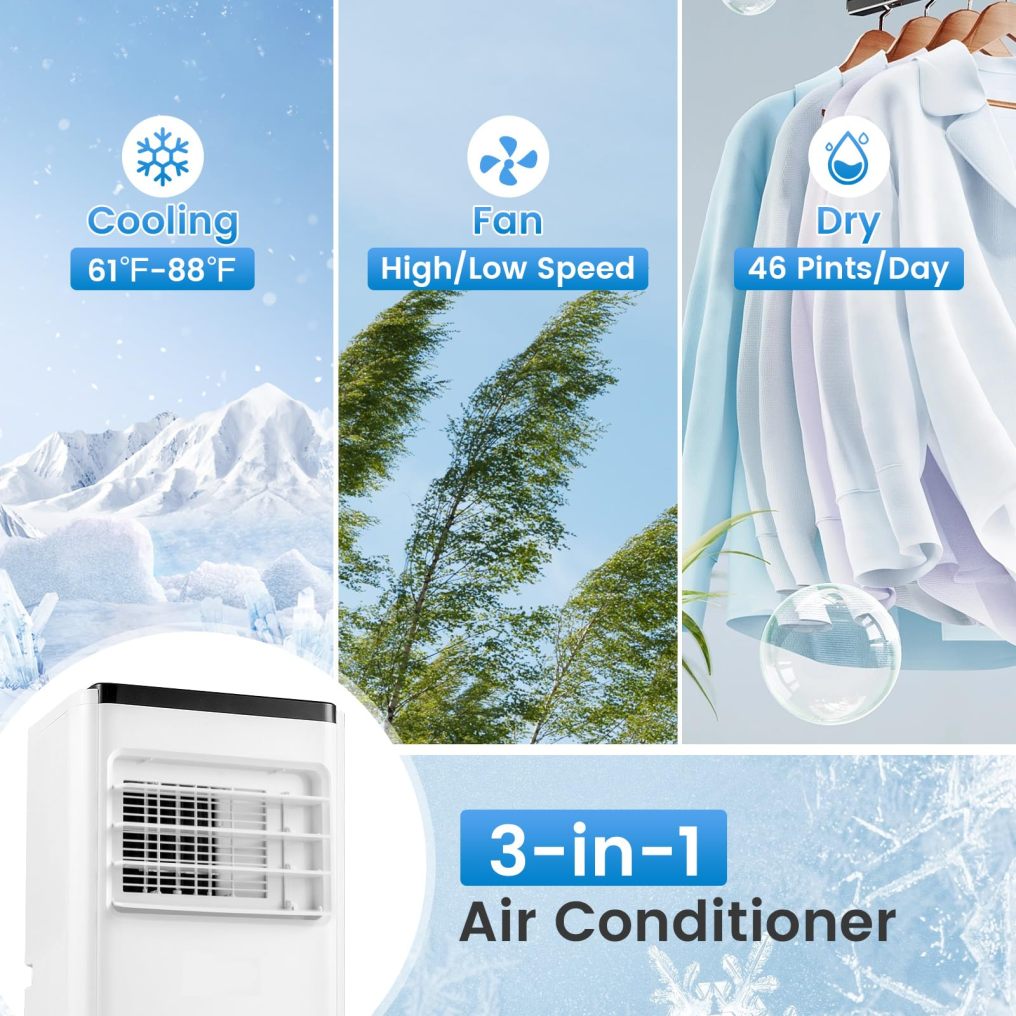 ARLIME 8000 BTU / 10000 BTU Portable Air Conditioner, Portable Air Cooler
