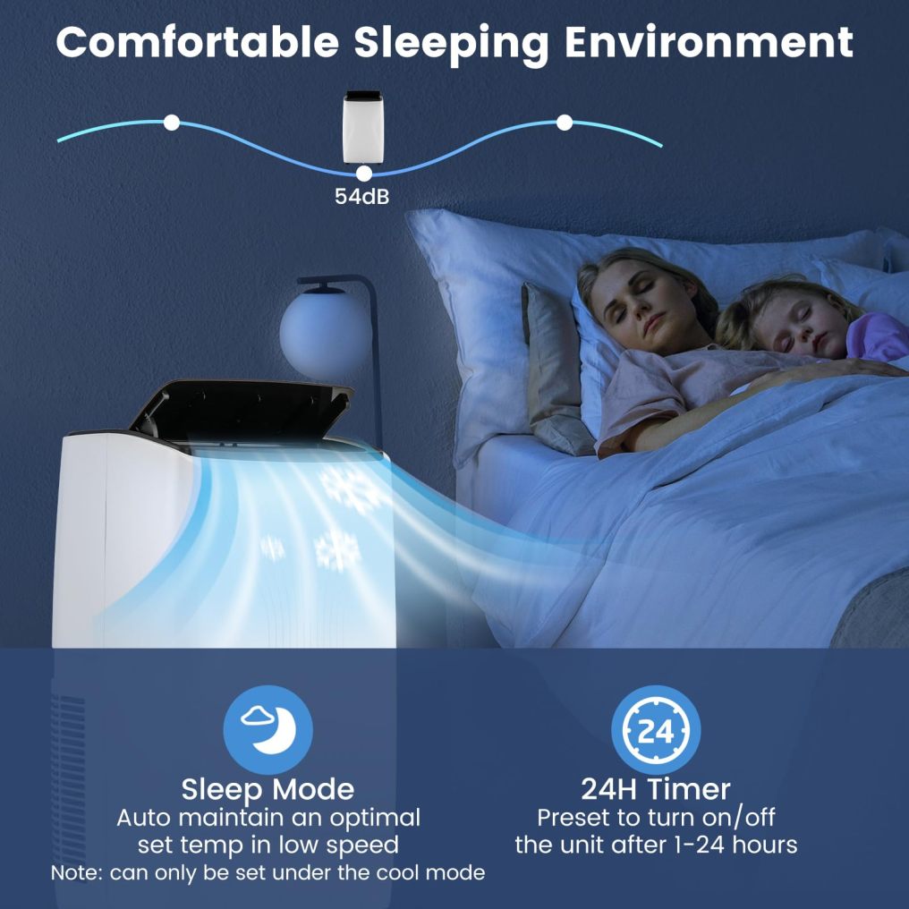 ARLIME 4-in-1 Portable Air Conditioner, Smart WiFi AC Unit w/Fan