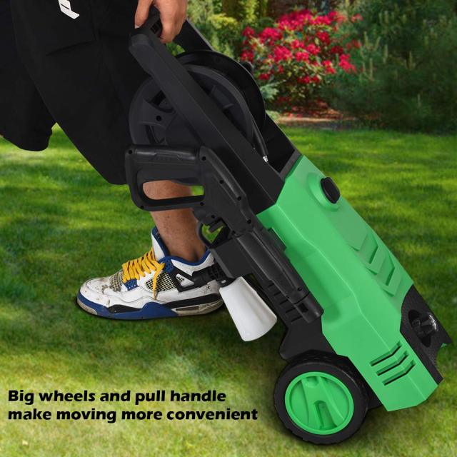 3500PSI Electric Pressure Washer, 2.6GPM 1800W Portable High Power Washer Machine w/4 Nozzles for Car Fence Patio Garden Cleaning