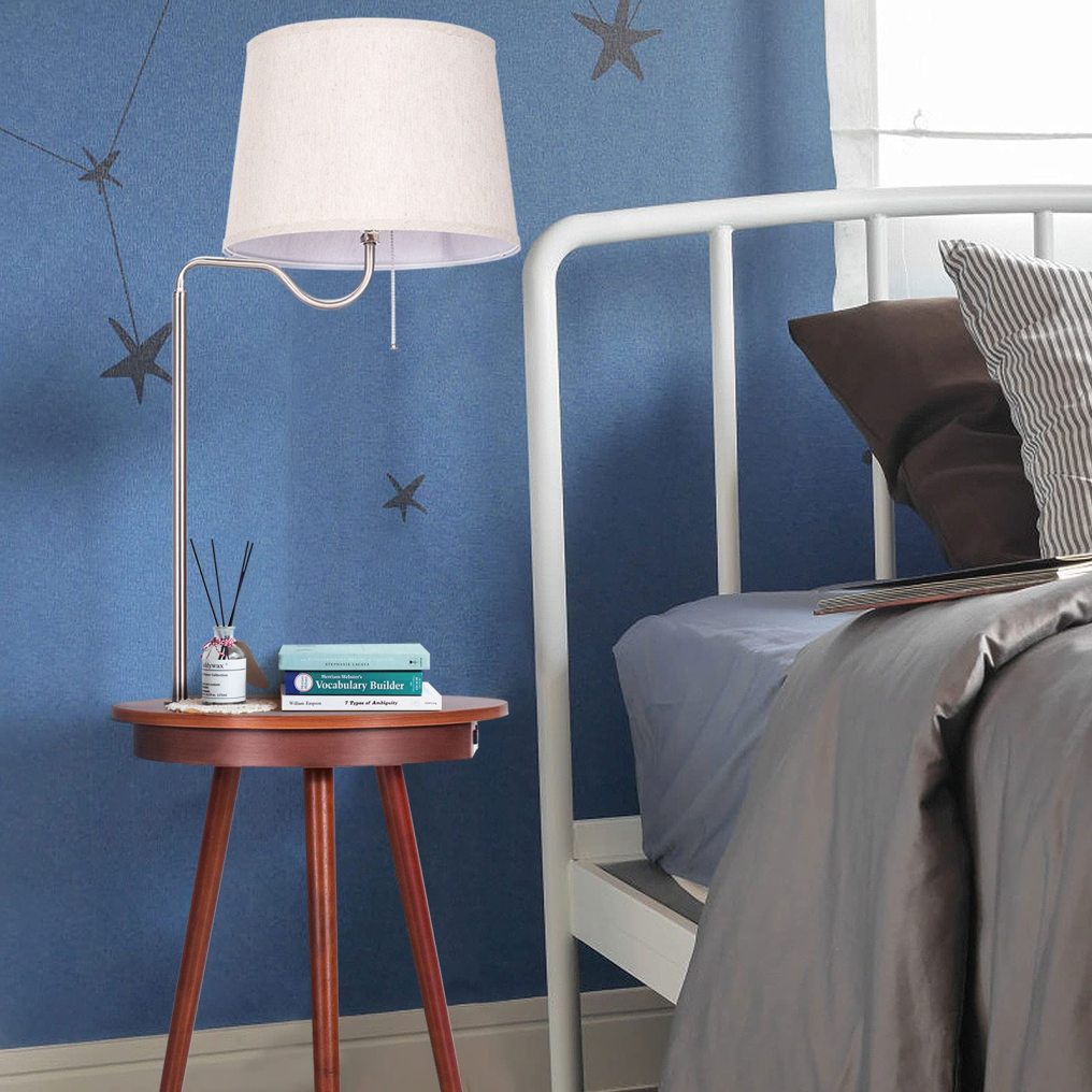 ARLIME Floor Lamp End Table w/USB Charging Port