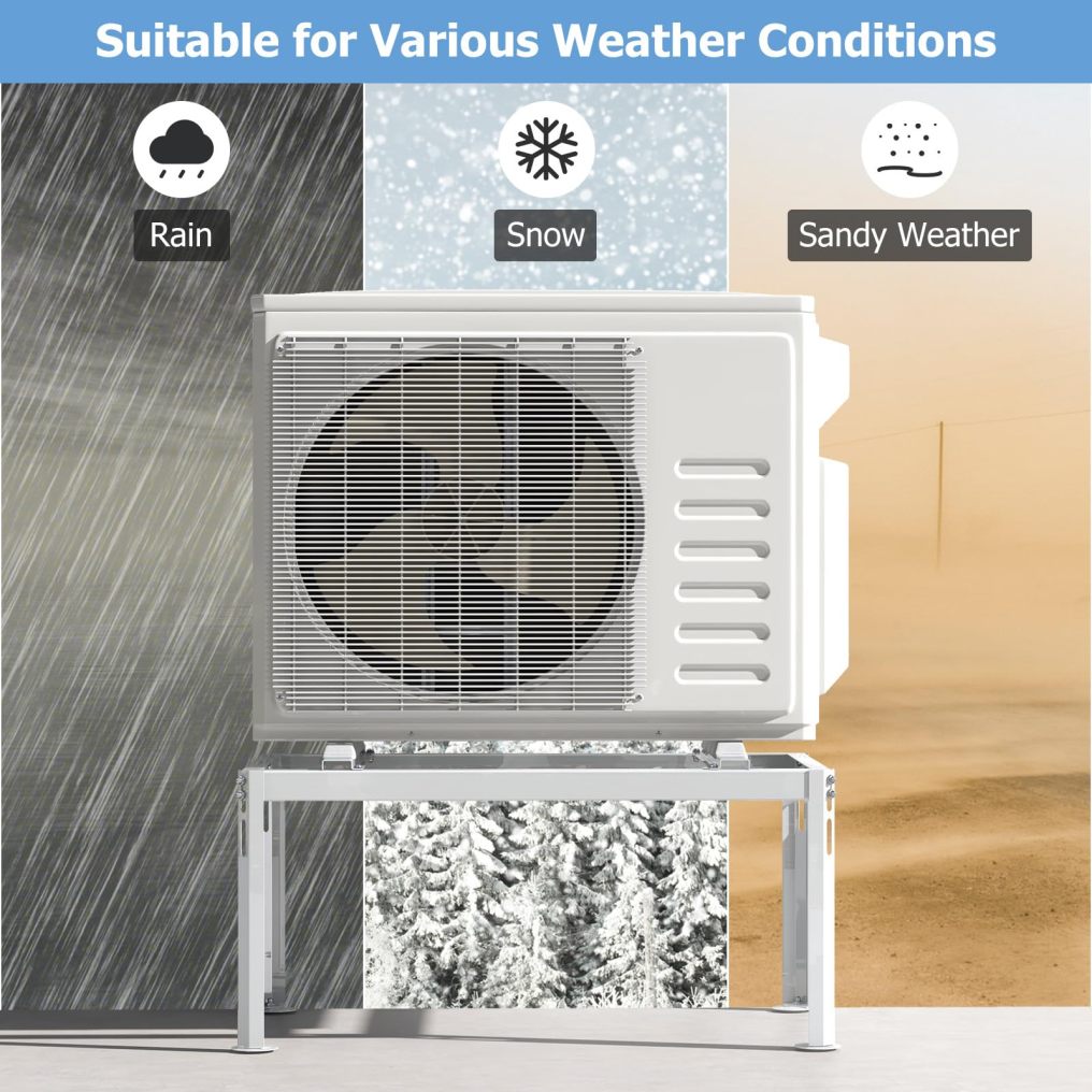 ARLIME Mini Split Stand, Outdoor AC Unit Bracket with Adjustable Height