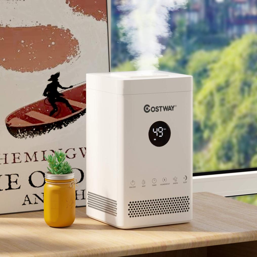 ARLIME Small Humidifiers for Bedroom, 3.5L Top Fill Cool Mist Humidifier with 3-Level Mist, Sleep Mode, 12H Timer