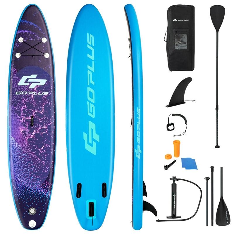 11' Inflatable Stand Up Paddle Board with Backpack Aluminum Paddle Pump - Purple