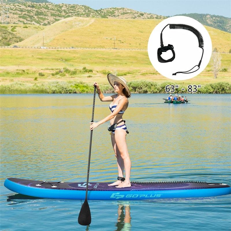 10.5' Inflatable Stand Up Paddle Board with Backpack Aluminum Paddle Pump - Purple