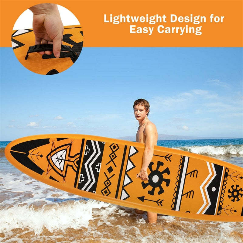 10.5' Inflatable Stand Up Paddle Board with Backpack Aluminum Paddle Pump
