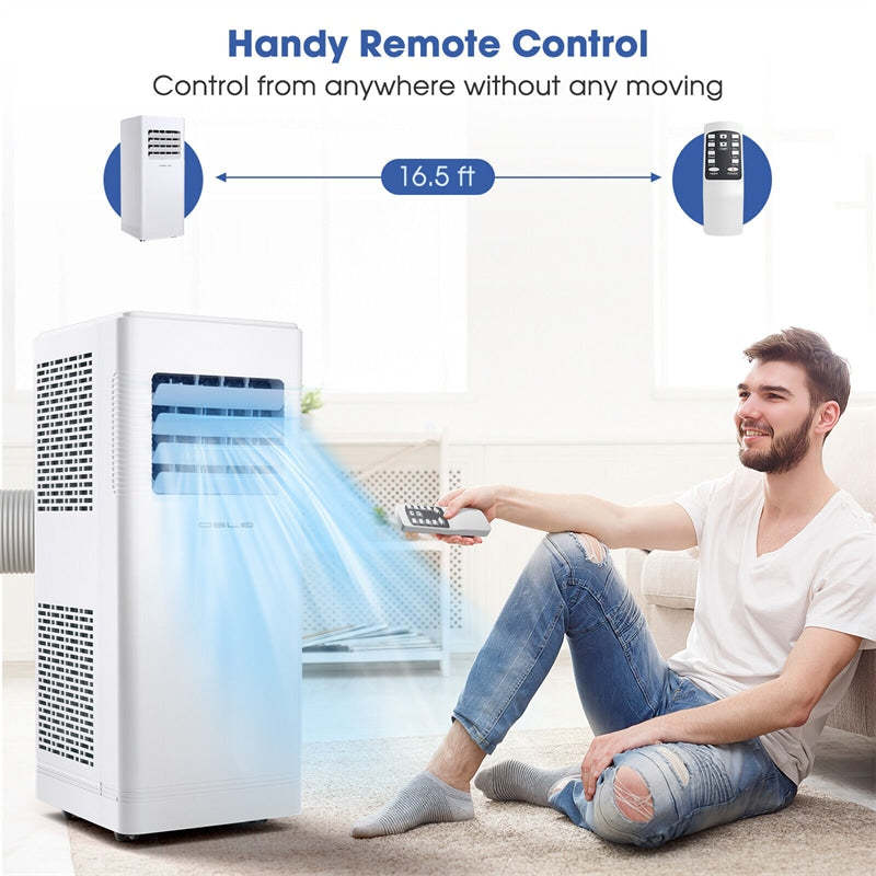 10000 BTU 3-in-1 Portable Air Conditioner with Cooling Fan Dehumidifier Function & Remote Control