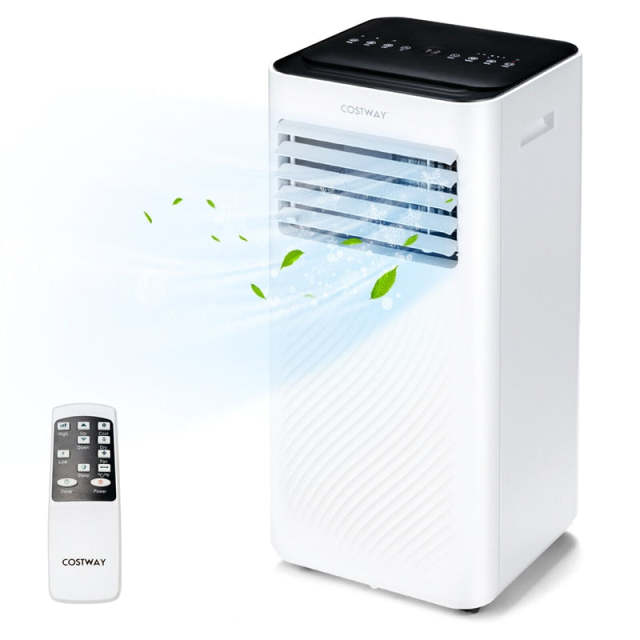 10000 BTU Portable Air Conditioner 4-in-1 AC Unit Cooling Fan Dehumidifier with Sleep Mode Remote Control & Window Kit Child Lock