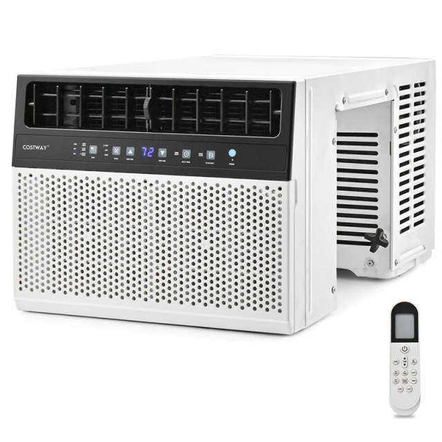 10000 BTU U-Shaped Inverter Window Air Conditioner, Over-the-Sill AC Unit with Remote, LED Panel, Sleep & Energy Saver Mode for 250 Sq.Ft Rooms