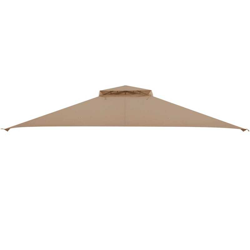 10' x 12' Patio Gazebo Replacement Top, Outdoor 2-Tier Canopy Top Cover CPAI-84 with Air Vent & Drainage Holes for Garden, Backyard