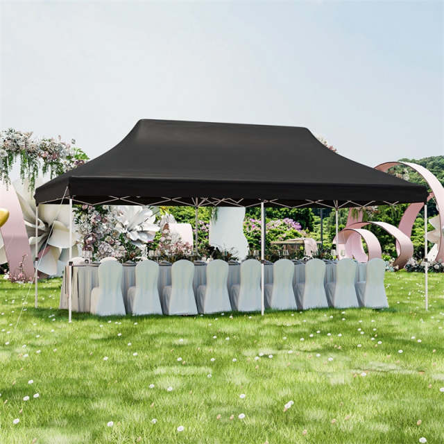 10 x 20FT Pop Up Canopy, Instant Setup Outdoor Canopy Tent with 6 Sandbags & Carrying Bag, UPF50+ Sun Protection Tent for Events, Camping