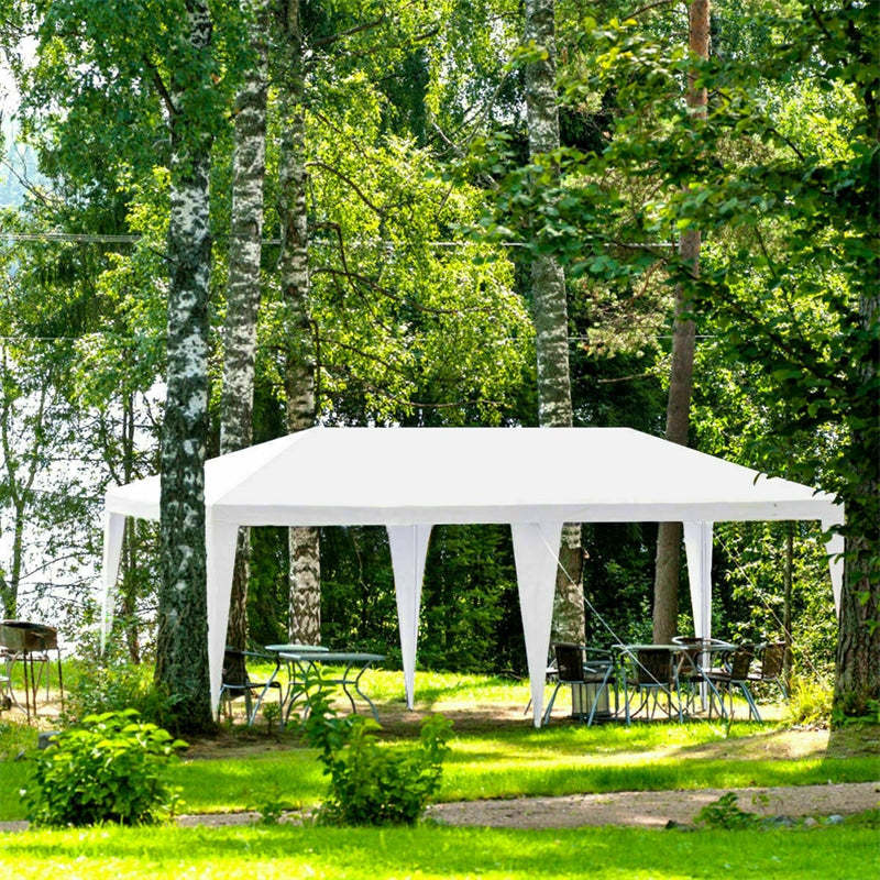 10x20FT Heavy Duty Party Tent with 4 Removable Sidewalls & Carry Bag, Waterproof White Wedding Tent, Outdoor Canopy Tent for Events, Backyard