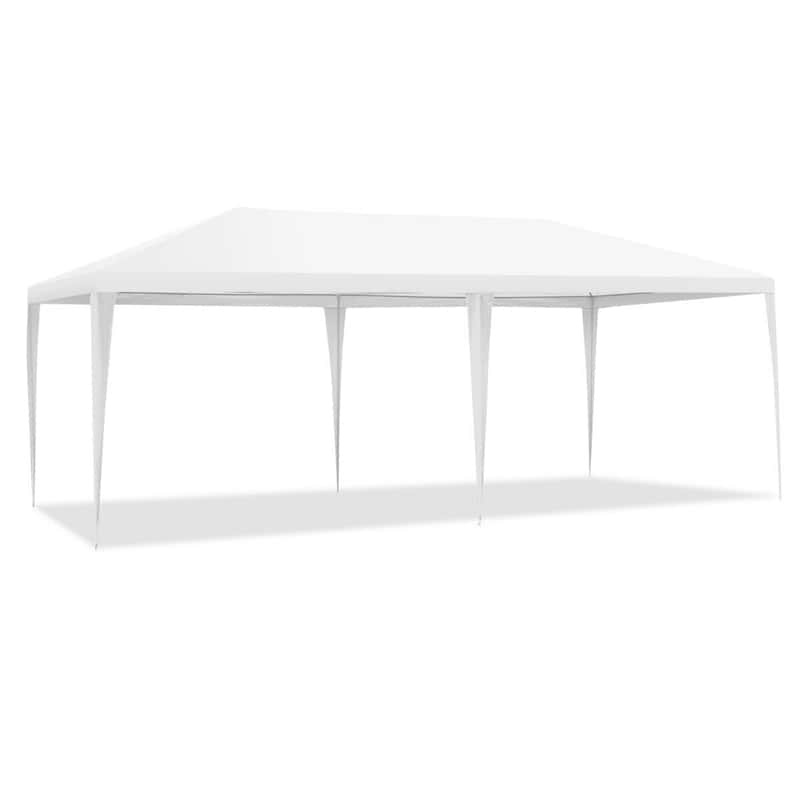 10x20FT Heavy Duty Party Tent with 4 Removable Sidewalls & Carry Bag, Waterproof White Wedding Tent, Outdoor Canopy Tent for Events, Backyard