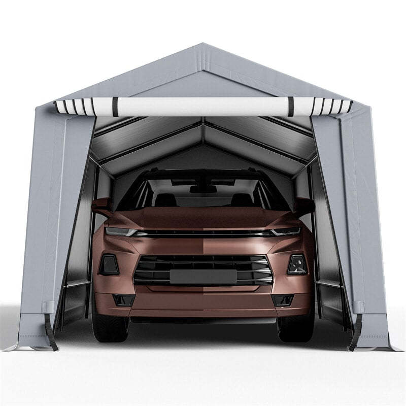 10' x 20' Heavy-Duty Carport Car Canopy Shelter Portable Metal Garage Outdoor Storage Tent with 2 Removable Doors
