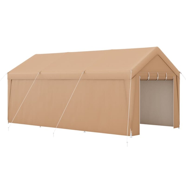 10' x 20' Heavy Duty Carport Canopy, Portable Garage Car Shelter Outdoor Storage Tent with Removable Sidewalls & 2 Roll-Up Zipper Doors for Truck SUV