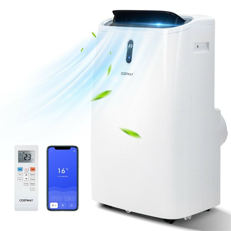 12000 BTU Portable Air Conditioner with Heat & Dehumidifier, 4-in-1 WiFi/Alexa Enabled Smart AC Up to 450 Sq.Ft w/ Window Kit for Home Office, Bedroom