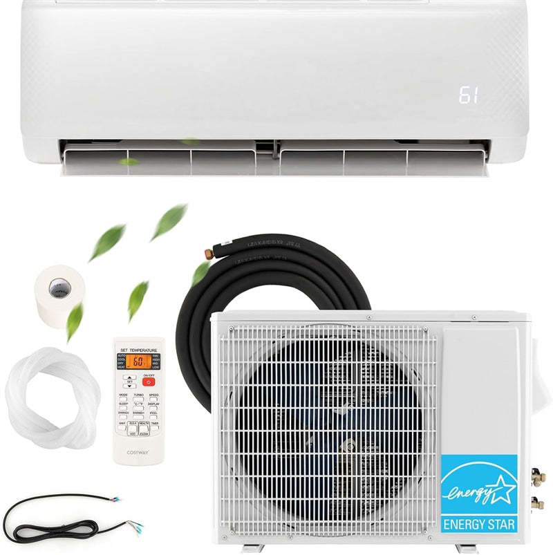 12000BTU Mini Split Air Conditioner & Heater 21 SEER2 208-230V Energy Star Ductless AC Unit with Heating System, Heat Pump, Remote Control