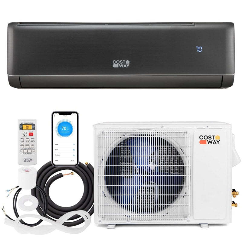 12000 BTU Mini Split Air Conditioner & Heater, 21 SEER2 Energy Star Certified Inverter Split AC with Heat Pump, Cools 750 Sq.Ft Bedroom, Home, Office