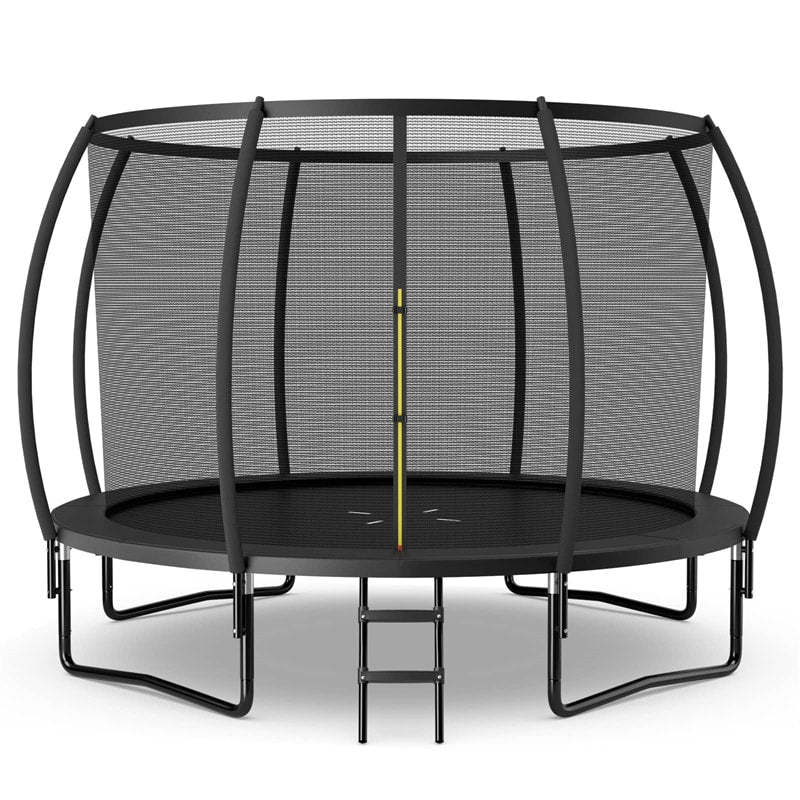 10FT Trampoline ASTM Approved Outdoor Recreational Trampoline with Safety Enclosure Net & Ladder for Kids Adults