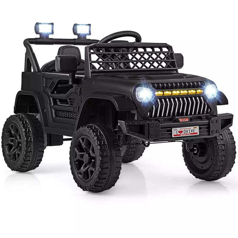 12V Kids Ride-On Truck, Electric Vehicle with Remote Control, Music & LED Lights, Battery Powered Toddler Ride-On Car for Boys & Girls 3+