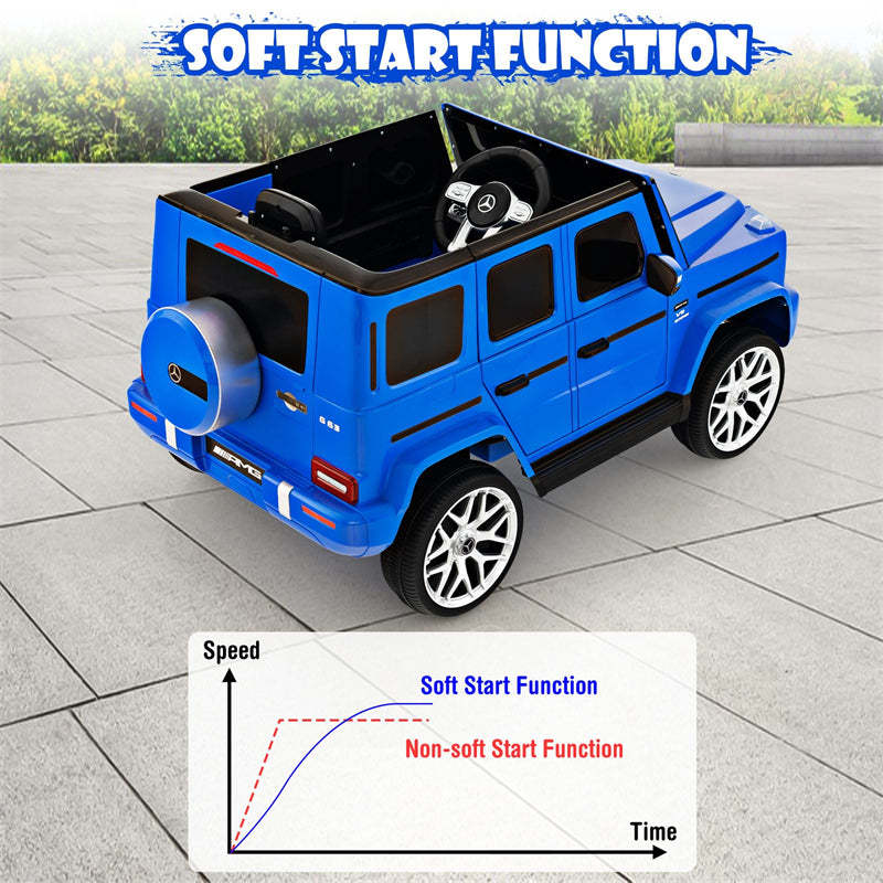 12V Kids Ride On Car, Licensed Mercedes-Benz G63 Electric Vehicle with Remote Control, Double Open Doors & Music, Battery Powered Ride On Toy