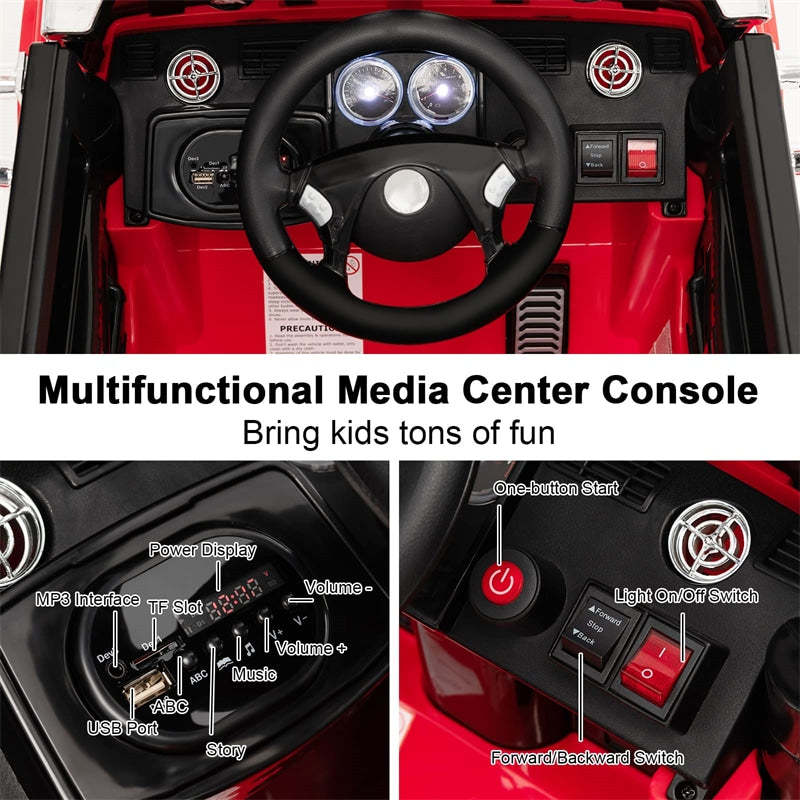 Electric Car for Kids 12V Licensed Freightliner Ride on Dump Truck with Remote Control & Rear Loader