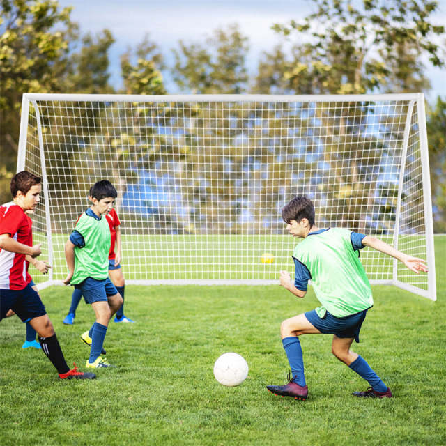 Backyard Soccer Goal, 12' x 6' All-Weather Soccer Net with Strong UPVC Frame, Quick Set-up Portable Soccer Goal for Kids Soccer Practice & Training