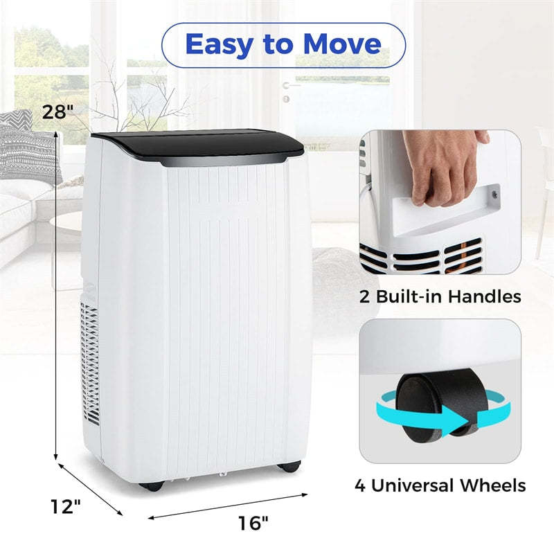 14,000 BTU Portable Air Conditioner with Heat, Smart WiFi Enabled Home AC Unit w/ Fan, Dehumidifier, Sleep Mode, Remote Control, Cools up to 700 Sq.Ft