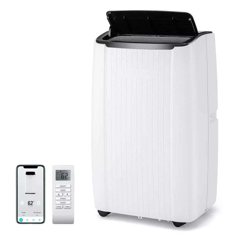 14,000 BTU Portable Air Conditioner with Heat, Smart WiFi Enabled Home AC Unit w/ Fan, Dehumidifier, Sleep Mode, Remote Control, Cools up to 700 Sq.Ft