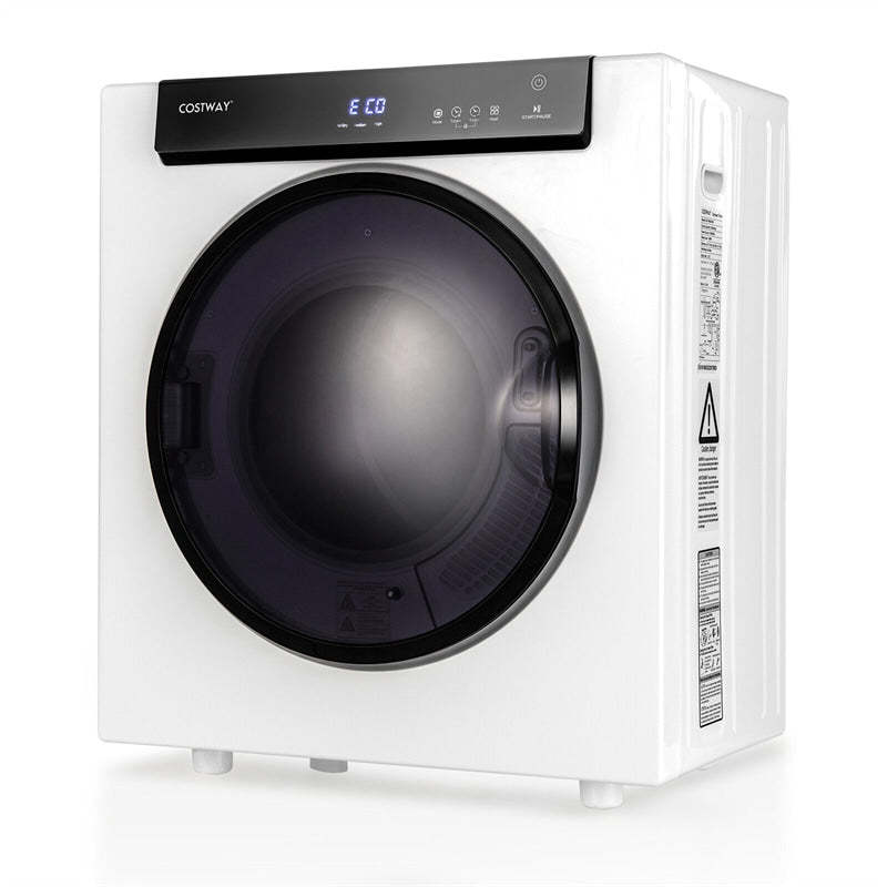 Compact Laundry Dryer 1400W Portable Electric Clothes Dryer with Touch Panel, ECO & IHS Modes, 2.6cu.ft Stainless Steel Front Load Tumble Dryer