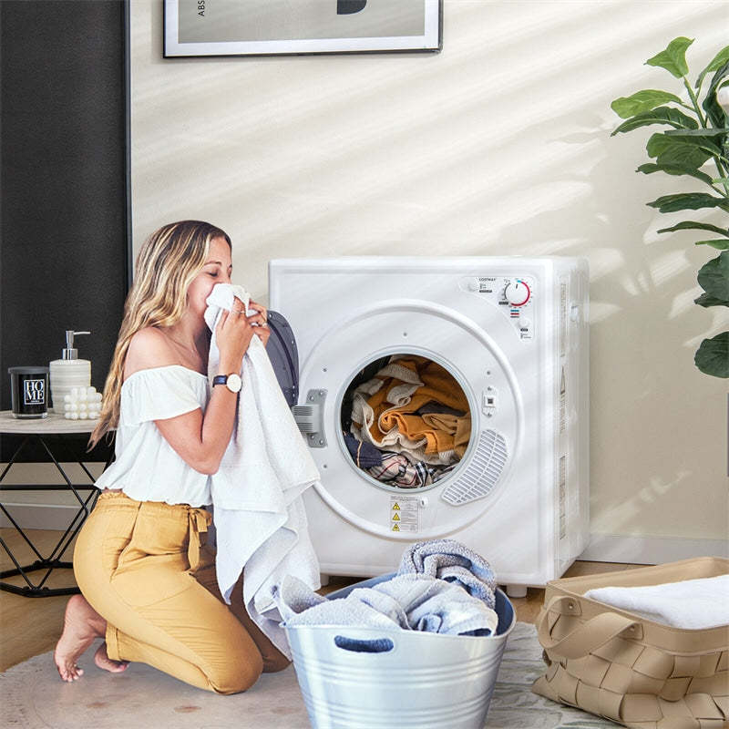 Portable Electric Clothes Dryer, 1500W Compact Laundry Dryer with 5 Drying Modes, Stainless Steel Drum, 13.2 lbs Capacity for Apartment, Dorm, RV