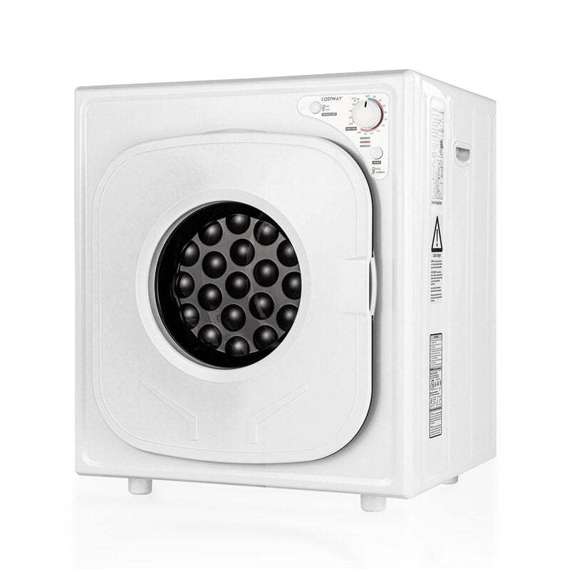 Portable Electric Clothes Dryer, 1500W Compact Laundry Dryer with 5 Drying Modes, Stainless Steel Drum, 13.2 lbs Capacity for Apartment, Dorm, RV