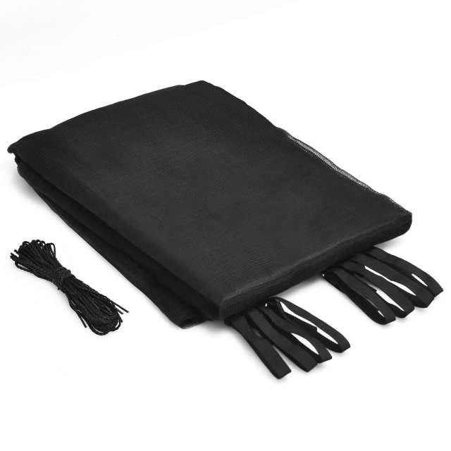 15FT Trampoline Net Replacement Weather-Resistant Trampoline Safety Enclosure with Double-Headed Zipper for 10 Poles