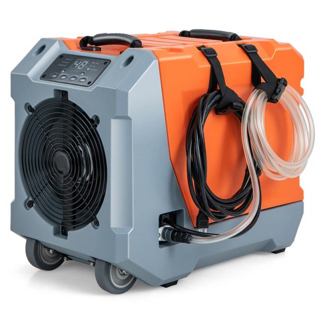 180 Pints Commercial Dehumidifier with Pump, Drain Hose & Auto Defrost, 6,000 Sq. Ft Industrial Dehumidifier for Basement, Job Site, Water Damage