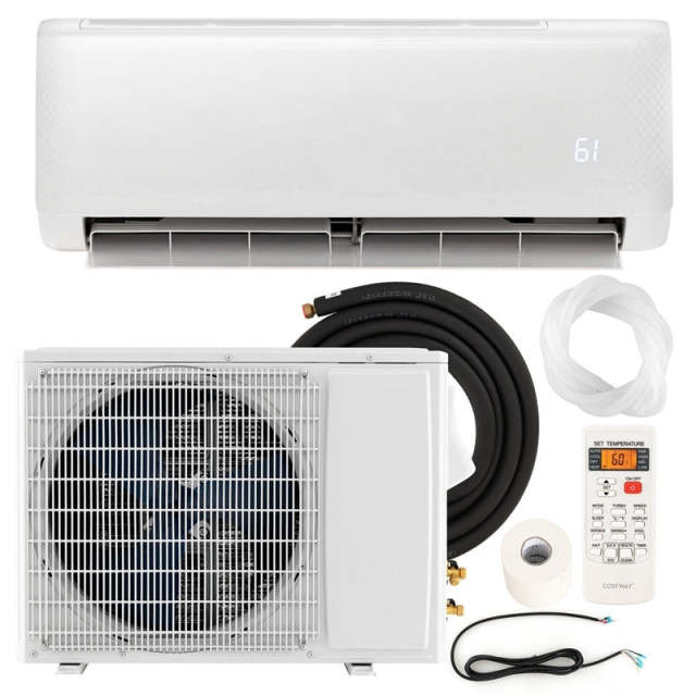 18000 BTU Energy Star Mini Split Air Conditioner & Heater, 21 SEER2 Ductless Inverter AC with Heat Pump, Remote & 24H Timer for Rooms up to 1250 Sq.Ft
