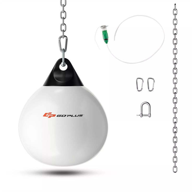 18" Water Aqua Punching Bag, 110LBS Heavy Bag with Adjustable Metal Chain & Water Injection Hose, Boxing Training Bag for Adults Fitness, MMA